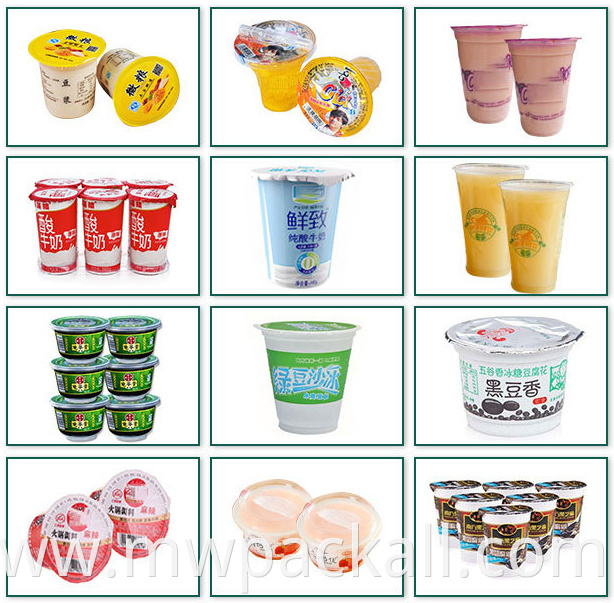 Full Automatic cream filling machine, plastic cup filling and sealing machine, yogurt Filling and Sealing Machine